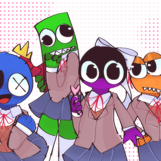 Purple Rainbow Friends wallpaper