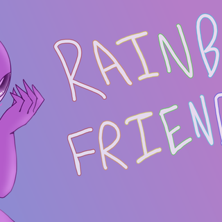 Rainbow Friends purple wallpaper