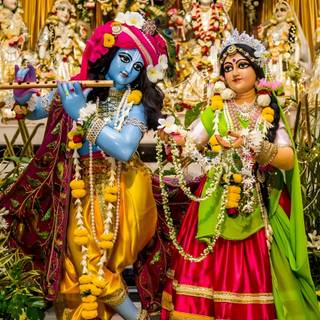 Radha Krishna cute wallpaper