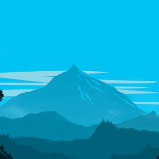 Digital forest wallpaper