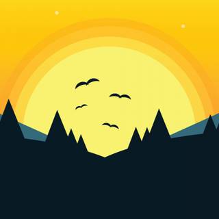 Digital forest wallpaper