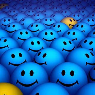 Blue smile wallpaper