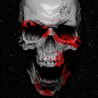 Skull blood wallpaper