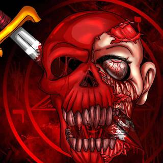 Skull blood wallpaper