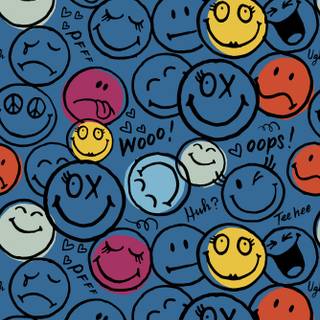 Blue smile wallpaper