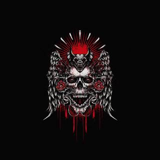 Skull blood wallpaper