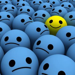 Blue smile wallpaper