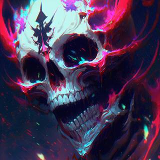 Skull blood wallpaper