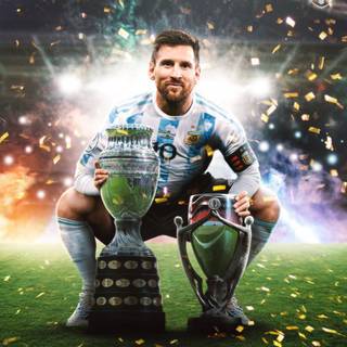 Messi trophies wallpaper