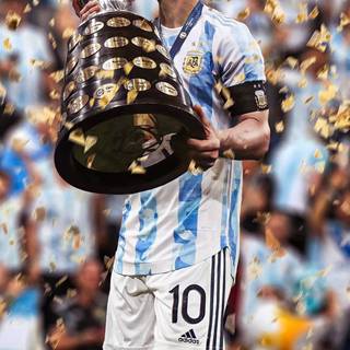 Messi trophies wallpaper