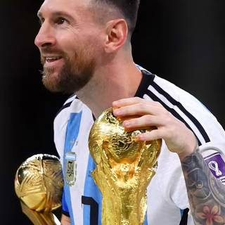 Messi trophies wallpaper