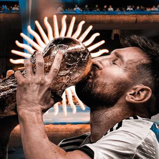 Messi trophies wallpaper