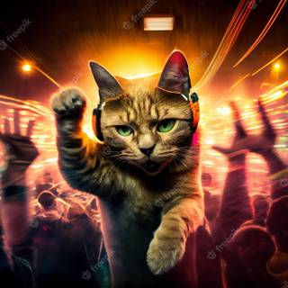 Cat DJ wallpaper