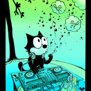 Cat DJ wallpaper