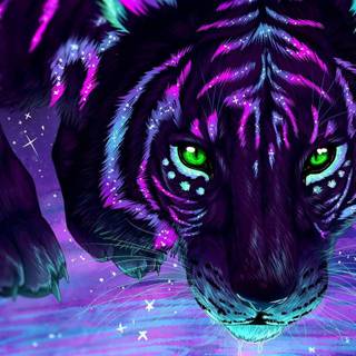 Purple tigers wallpaper