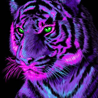 Purple tigers wallpaper
