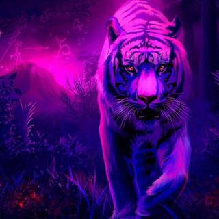 Purple tigers wallpaper