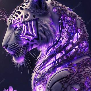 Purple tigers wallpaper