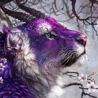 Purple tigers wallpaper