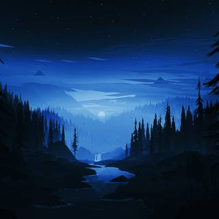 Calm night wallpaper