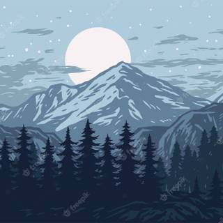 Vector mountains wallpaper