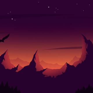 Vector mountains wallpaper