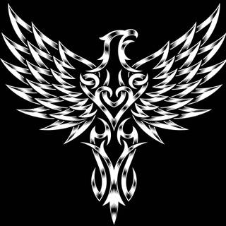 White on black wallpaper