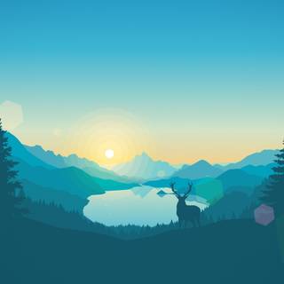 Vector mountains wallpaper