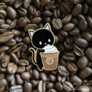 Coffee cat wallpaper