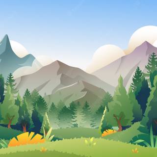 Vector mountains wallpaper