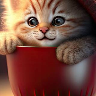 Coffee cat wallpaper