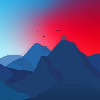 Vector mountains wallpaper