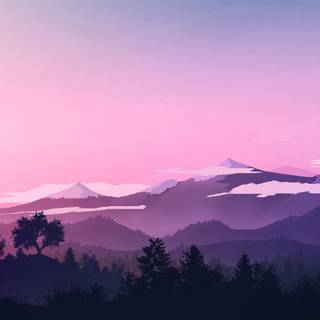 Vector mountains wallpaper