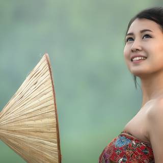 Beautiful Asian girl HD wallpaper