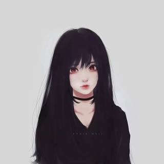 Anime girl aesthetic black and white wallpaper