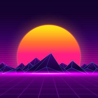 Purple sunset 4k wallpaper