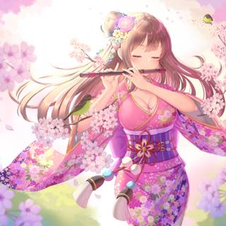 Anime spring art wallpaper