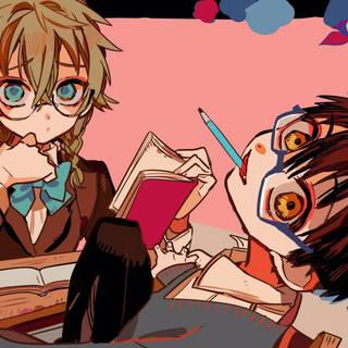 Hanako kun books wallpaper