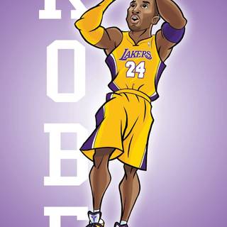 Lakers players cartoon wallpaper