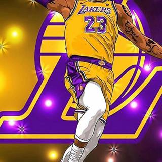 Lakers players cartoon wallpaper