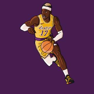 Lakers players cartoon wallpaper