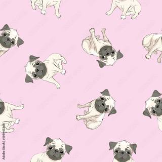 Pink cute dog wallpaper
