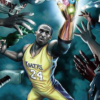 Lakers players cartoon wallpaper