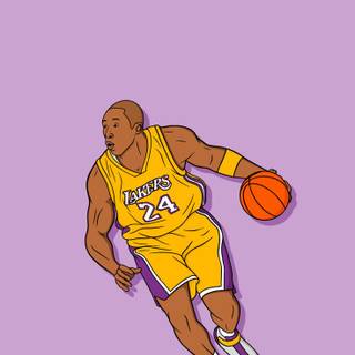 Lakers players cartoon wallpaper