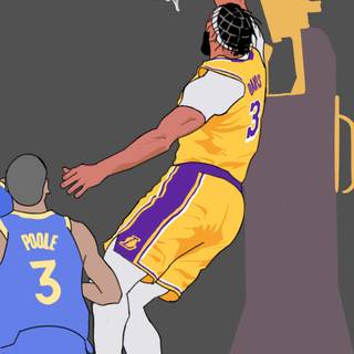 Lakers players cartoon wallpaper