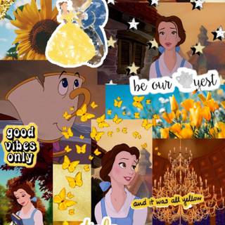 Beauty and The Beast collage wallpaper