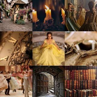 Beauty and The Beast collage wallpaper