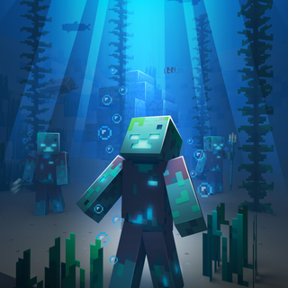 Minecraft Drowned wallpaper