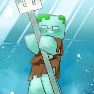 Minecraft Drowned wallpaper