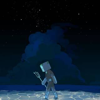 Minecraft Drowned wallpaper